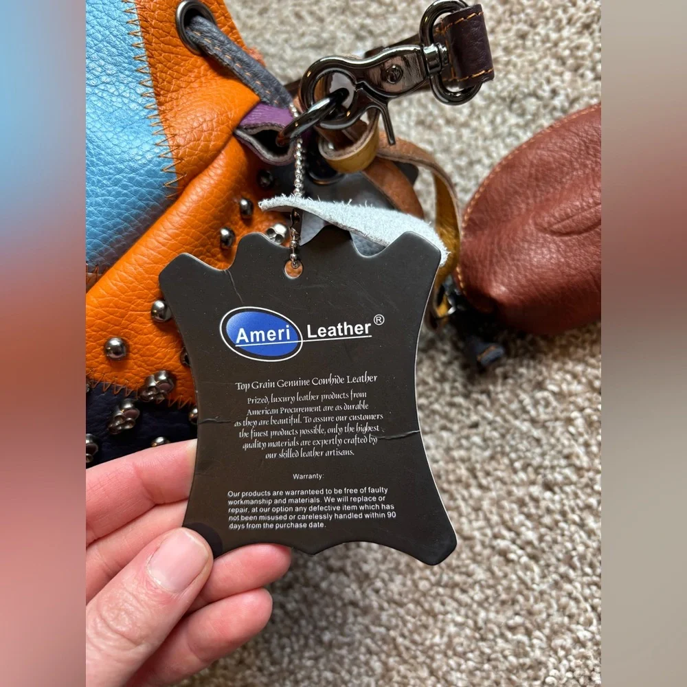 Ameri Leather Genuine Leather small sinch bag - Picture 5 of 7